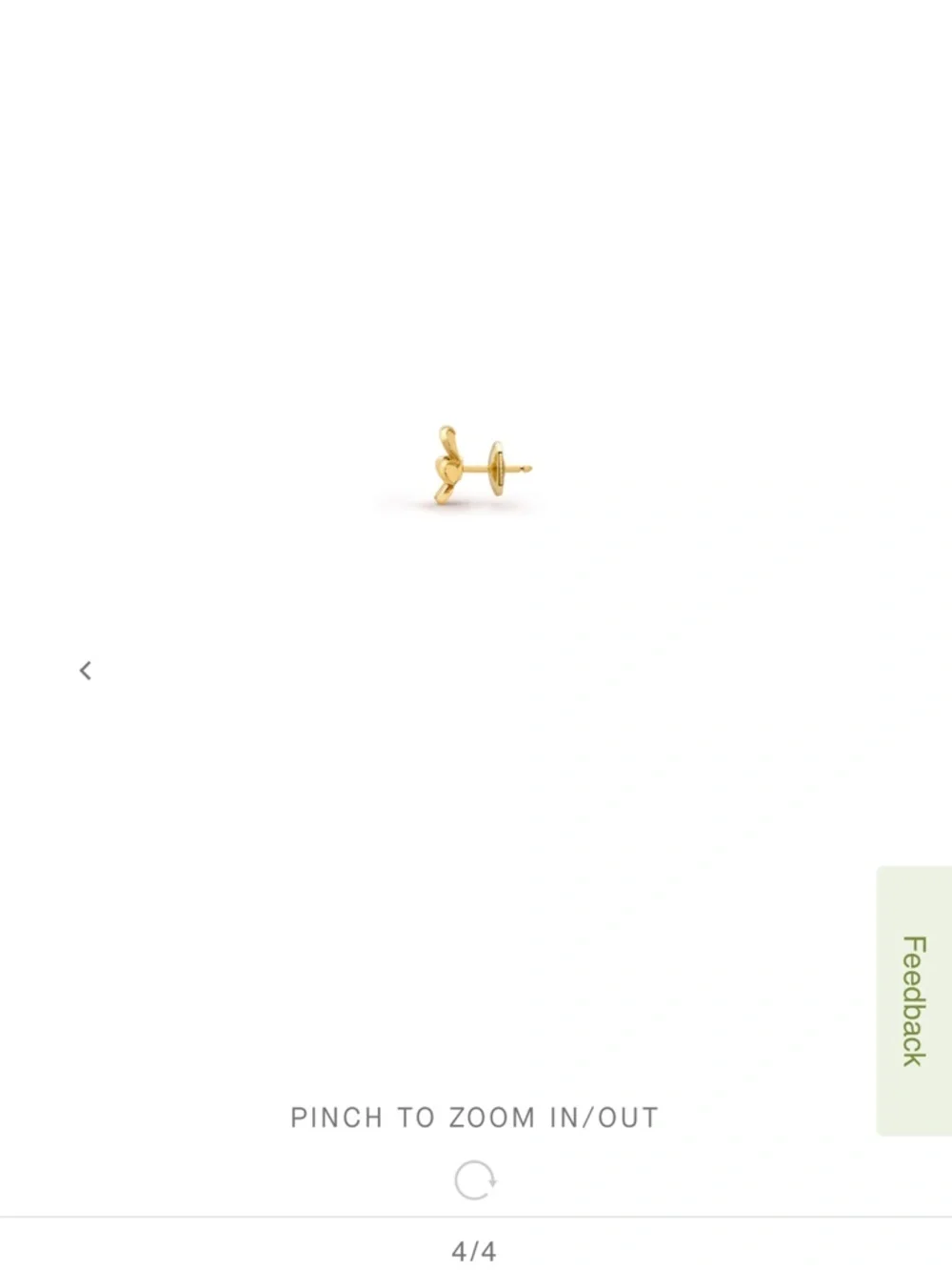 Van Cleef & Arpels Frivole earrings, mini model, 18K Yellow Gold and Emerald - Picture 7 of 8